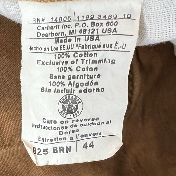 Carhartt Carpenter Shorts 42 Brown Cotton Relaxed Fit Broken In Workwear Utility - Picture 11 of 13